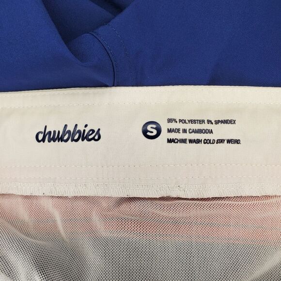 Chubbies Blue and White Swim Shorts Size S - Picture 6 of 7